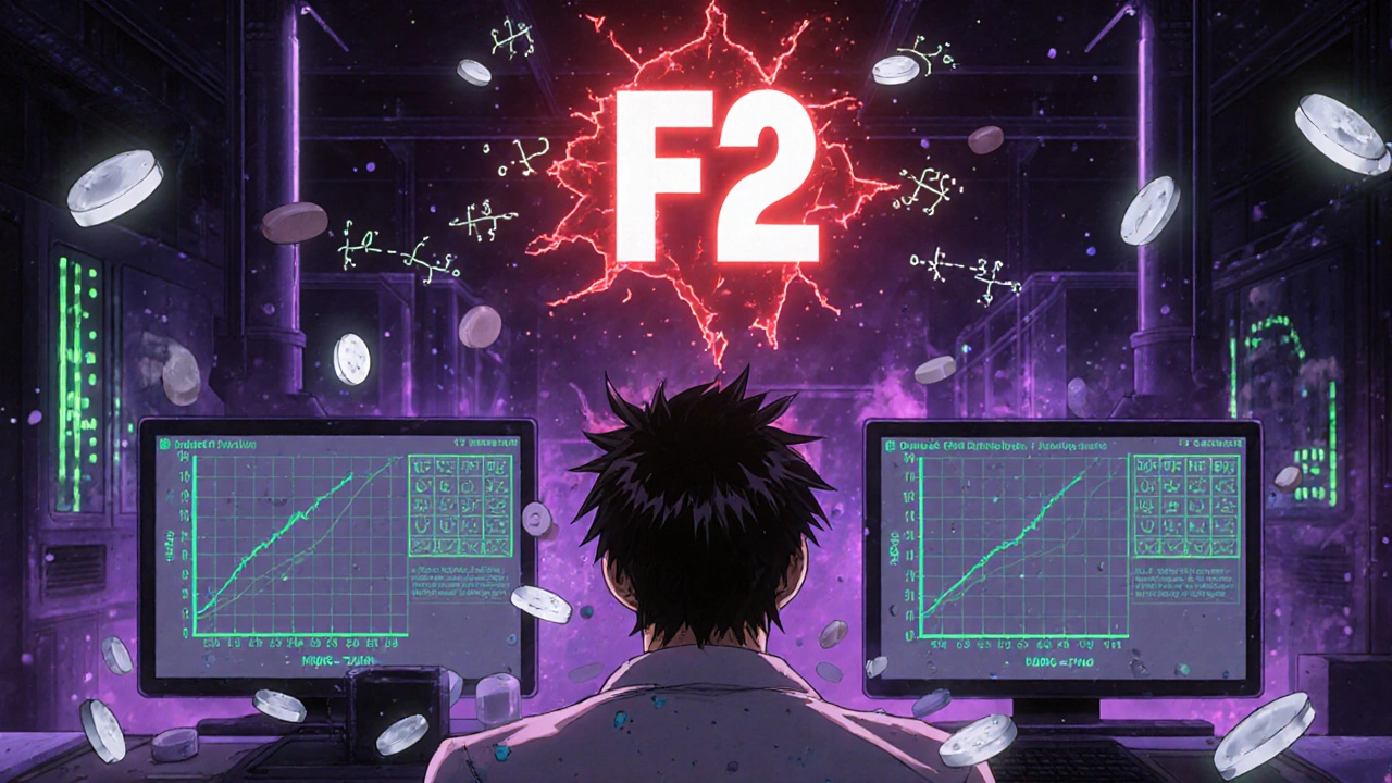 A scientist watching dual dissolution graphs on screens, one passing and one failing, with dramatic red warnings and floating equations.