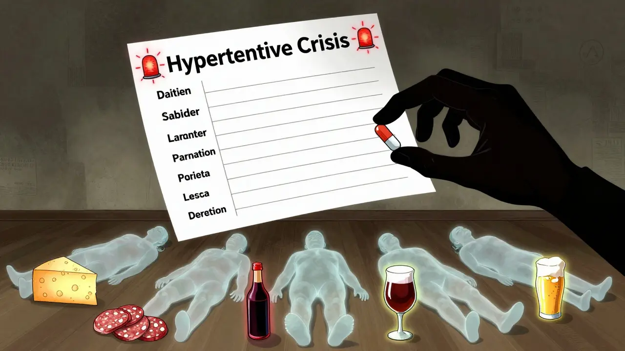 A medical chart with alarm symbols and unconscious patients surrounded by toxic foods, in dramatic manga style.